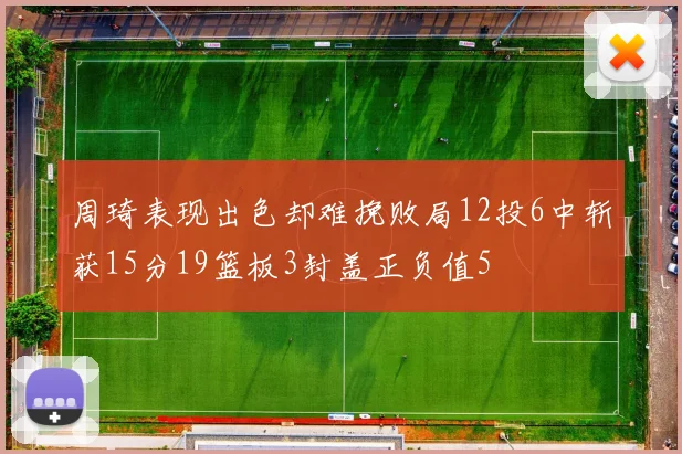 周琦表现出色却难挽败局12投6中斩获15分19篮板3封盖正负值5